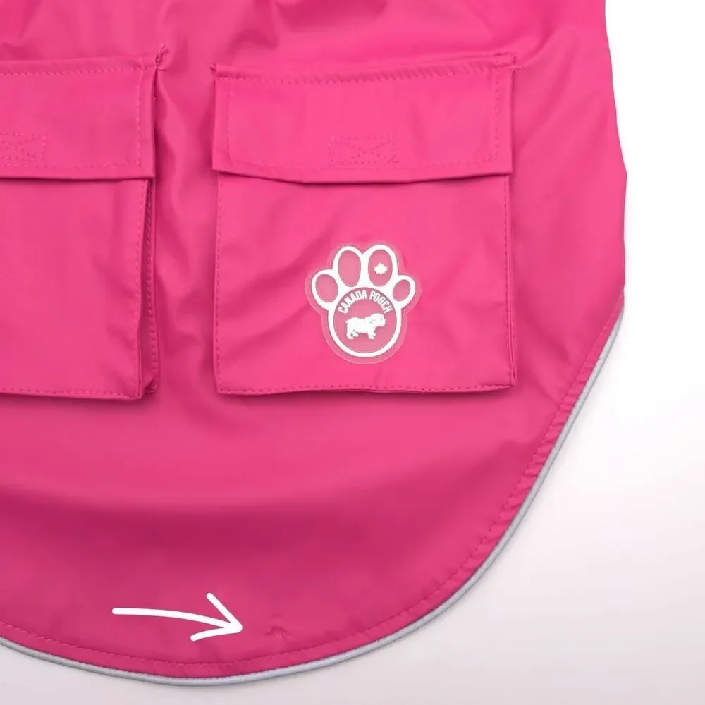 NWT CANADA POOCH Torrential Tracker 18” PINK Rain Coat‎ For Dogs 18 inch